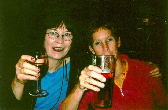 Carol Holland and Judy Sieben on a recent trip to England, Scotland, Ireland, Wales. Tippin one...