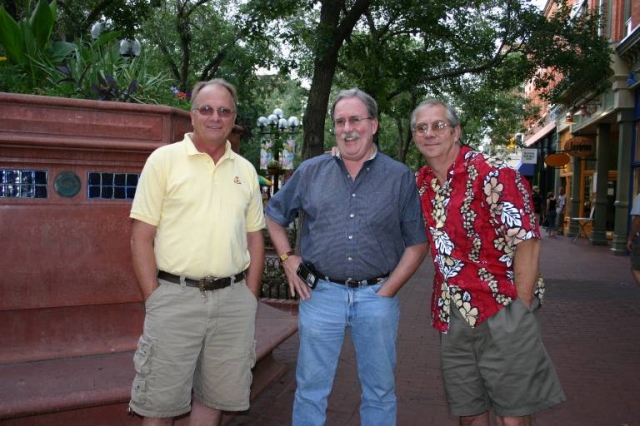 Hap Koschene, Rob Perrill, Greg Babcock on the Boulder Mall, 07/2006