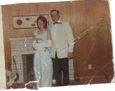 Jim Charlson and Linda Anderson, now Linda Petrarca, about to go to Prom in 1966.
