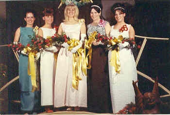 The Royal Court of the Inn of the Sixth Happiness  --- Prom 1966 (Linda,Pam,Kathy,Carol,Pat)